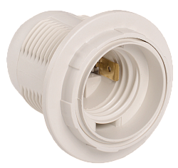 Патрон с кольцом Ппл27-04-К12 пластик Е27 белый (индивидуальный пакет) IEK EPP11-04-02-K01