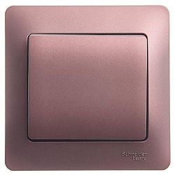 Выключатель 1-кл. СП Glossa 10А IP20 (сх. 1) 10AX в сборе баклажан. SE GSL001112 454404