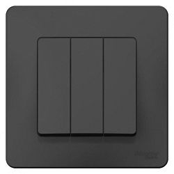 Выключатель 3-кл. СП Blanca 10А IP20 (сх. 1+1+1) 250В антрацит SE BLNVS100506 1210373