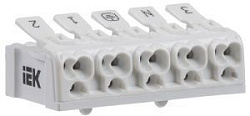 Клемма пружинная соединительная КСПн5-3L+N+PE IEK 