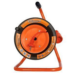 Сварочный удлинитель силовой 30м  на катушке с выносной розеткой GLANZEN ПВС 2х2,5  арт. EB-30-010 EB-30-010