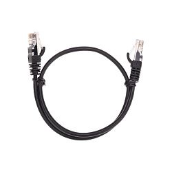 Патч-корд U/UTP, CAT 5e, RJ45-RJ45, 26AWG, LSZH, черный, 0,5м REXANT 02-0102-05