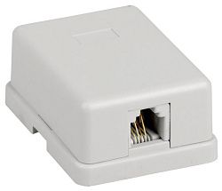 ITK Настенная розетка RJ12 6P4C кат.3 UTP 1-порт белая CS2-3C3U-12
