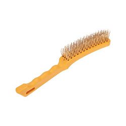 Щетка по металлу с пластиковой ручкой 4 ряд. 260 мм Kranz KR-91-1236