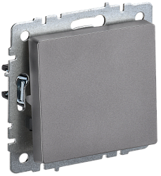 BRITE Выключатель 1-клавишный 10А ВС10-1-0-БрС сталь IEK BR-V10-0-10-K46