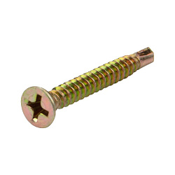 Саморез оконный KRANZ сверло, 3.9х25, желтый цинк, упаковка поставщика ( 12 000 шт. ) 1505-3925-1