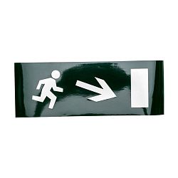 Наклейка для аварийного светильника  "Направление к эвакуационному выходу направо вниз" REXANT 74-0130-1
