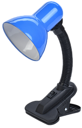 LIGHTING Светильник настольный 1001 на прищепке Е27 синий IEK LNNL1-1001-2-VV-40-K07