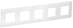 SKANDY Рамка 5-местная SK-F05W арктический белый IEK SK-M52-K01