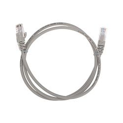 Патч-корд U/UTP, CAT 5e, RJ45-RJ45, 26AWG, LSZH, серый, 1м REXANT 02-0100-1
