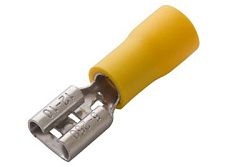 Клемма плоская изолированная РПи-м 6.0-(6.3)/РпИм 5,5-6-0,5 гнездо 6.6 мм 4-6 мм² REXANT 08-0451