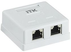 ITK Настенная информационная розетка RJ45 кат.5e FTP 2-порта CS2-1C5EF-22