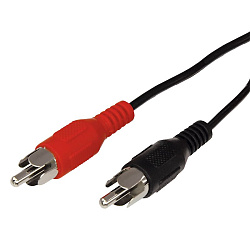 Шнур 2 RCA - 2 RCA, 3м, черный REXANT 17-0105