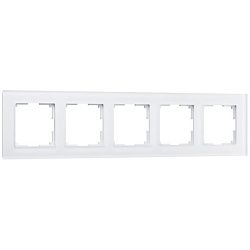 Рамка на 5 постов Favorit (белый матовый,стекло) Werkel W0051105