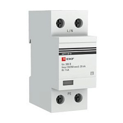 УЗИП Т1 Iimp 25kA (10/350μs) 1P EKF spd-t1-25-1p