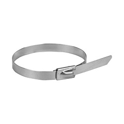 Хомут AISI 304 из нержавеющей стали, 4.6x150 (10 шт.) FlexLock plc-fl-tss-304-4.6x150-r