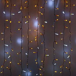 Гирлянда светодиодная Занавес 2х1,5м 360 LED ЖЕЛТЫЙ белый ПВХ IP65 эффект мерцания 230В блок в комплекте NEON-NIGHT 235-225