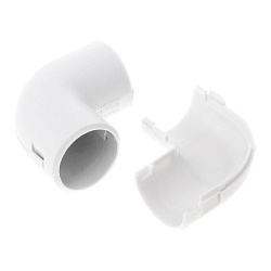 Соединитель угловой разборный белый d20 мм (50шт/800шт уп/кор) Промрукав PR.07520б