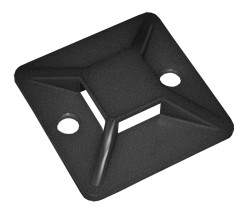 Площадка самоклеящаяся 20х20 черная под хомуты (100шт) IEK UHP31-20-100