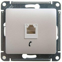 Розетка телефонная 1-м Glossa RJ11 механизм перламутр. SE GSL000681T 1180352