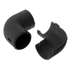 Соединитель угловой разборный черный d25 мм (5шт/300шт уп/кор) Промрукав PR13.0175