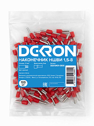Наконечник НШВИ 1,5-8 красный (100шт/упак) DEKRON DEK10401-0006