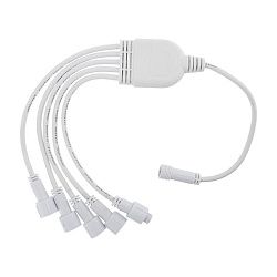 Разветвитель -Y для уличных гирлянд Professional (1 вход, 5 выходов) белый ПВХ 315-434