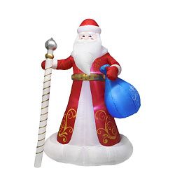 3D фигура надувная Дед Мороз с подарками, размер 300см, внутренняя подсветка 12LED, компрессор с адаптером 12В, IP44 NEON-NIGHT 511-055