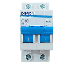 Автоматический выключатель ВА47-29 2P С10A 4,5кА mcb29-2-C10-dek