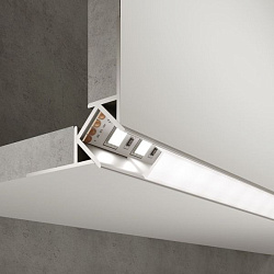 Профиль встраиваемый угловой алюминиевый (внешний угол) для светодиодной ленты LL-2-ALP015 Elektrost a053635