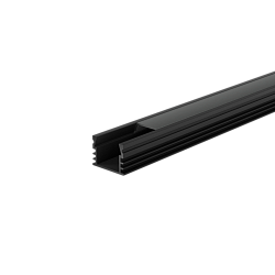 Профиль алюминиевый накладной WOLTA WAP-S-16/12/2000-B черный/черный рассеиватель 16х12х2000мм WAP-S-16/12/2000-B