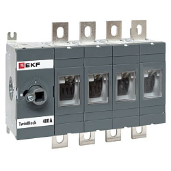 Рубильник 400A 4P без рукоятки управления TwinBlock EKF tb-s-400-4p