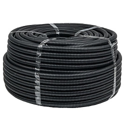 Труба гофр. негорючая безгалог. FRHF с протяжкой d63 мм (15 м) черн. EKF-Plast FRHF-63