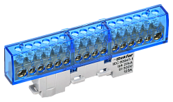 TEKFOR Шина N "ноль" неизолированная на универсальном держателе 8х12-18-С IEK TF-NN20-18-DL-K07