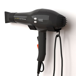 Держатель для хранения фена с креплением для сетевого кабеля, черный REXANT 38-0705