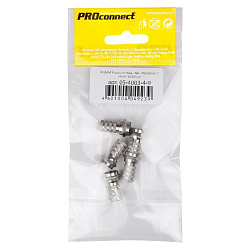 Разъем телекоммуникационный F-соединитель для кабеля RG-6, 19 мм PROconnect 05-4003-4-9