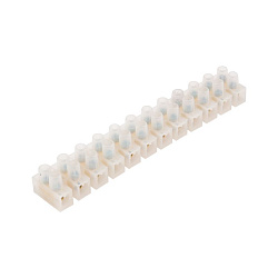 Клеммная колодка винтовая KВ-12 (4-12 мм²), ток 16 A, полиэтилен белый (ЗВИ) REXANT 07-5012