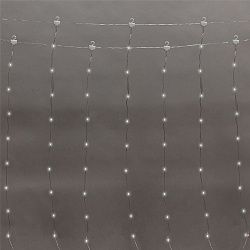 Гирлянда Светодиодный дождь из росы 3х3м, белый, USB + пульт управления, с крючками для крепления NEON-NIGHT 315-885