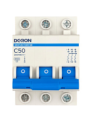 Автоматический выключатель ВА47-29 3P С50A 4,5кА mcb29-3-C50-dek