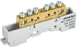 TEKFOR Шина L "фаза" неизолированная на универсальном держателе 8х12-6-Ср IEK TF-NN20-06-DL-K03