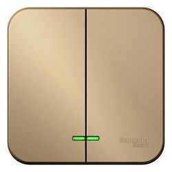 Выключатель 2-кл. ОП Blanca 10А IP20 (сх. 5) 250В титан SE BLNVA105004 1210571