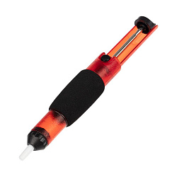 Вакуумный экстрактор припоя (оловоотсос), пластик, прозрачно-красный REXANT 12-0204