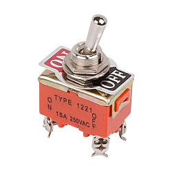 Тумблер 250V 15А (4c) ON-OFF двухполюсный (KN-201) REXANT 36-4130