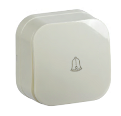 GLORY Выключатель 1-клавишный для открытой установки самовозвратный 10А ВСс20-1-0-ХК кремовый IEK 