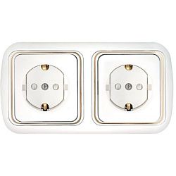 Розетка штепсельная двухместная скрытой установки РС16-284 з 220BY