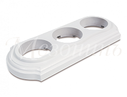 Рамка  трехместная "Элегант" , цвет - белый, ТМ "МезонинЪ" GE70703-01 GE70703-01