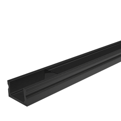 Профиль алюминиевый накладной WOLTA WAP-S-16/6/2000-B черный, 6х16х2000 мм готовый комплект WAP-S-16/6/2000-B