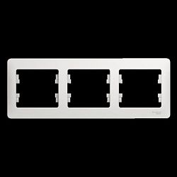 Рамка 3-м Glossa горизонт. бел. SE GSL000103 275129