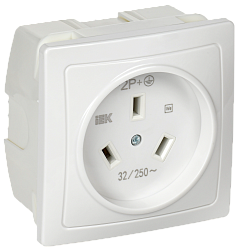 Розетка разборная для плиты с з/к с/у 32А белая Рпл11-К IEK 