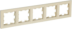 BRITE Рамка 5-местная РУ-5-БрКр бежевый IEK BR-M52-K10